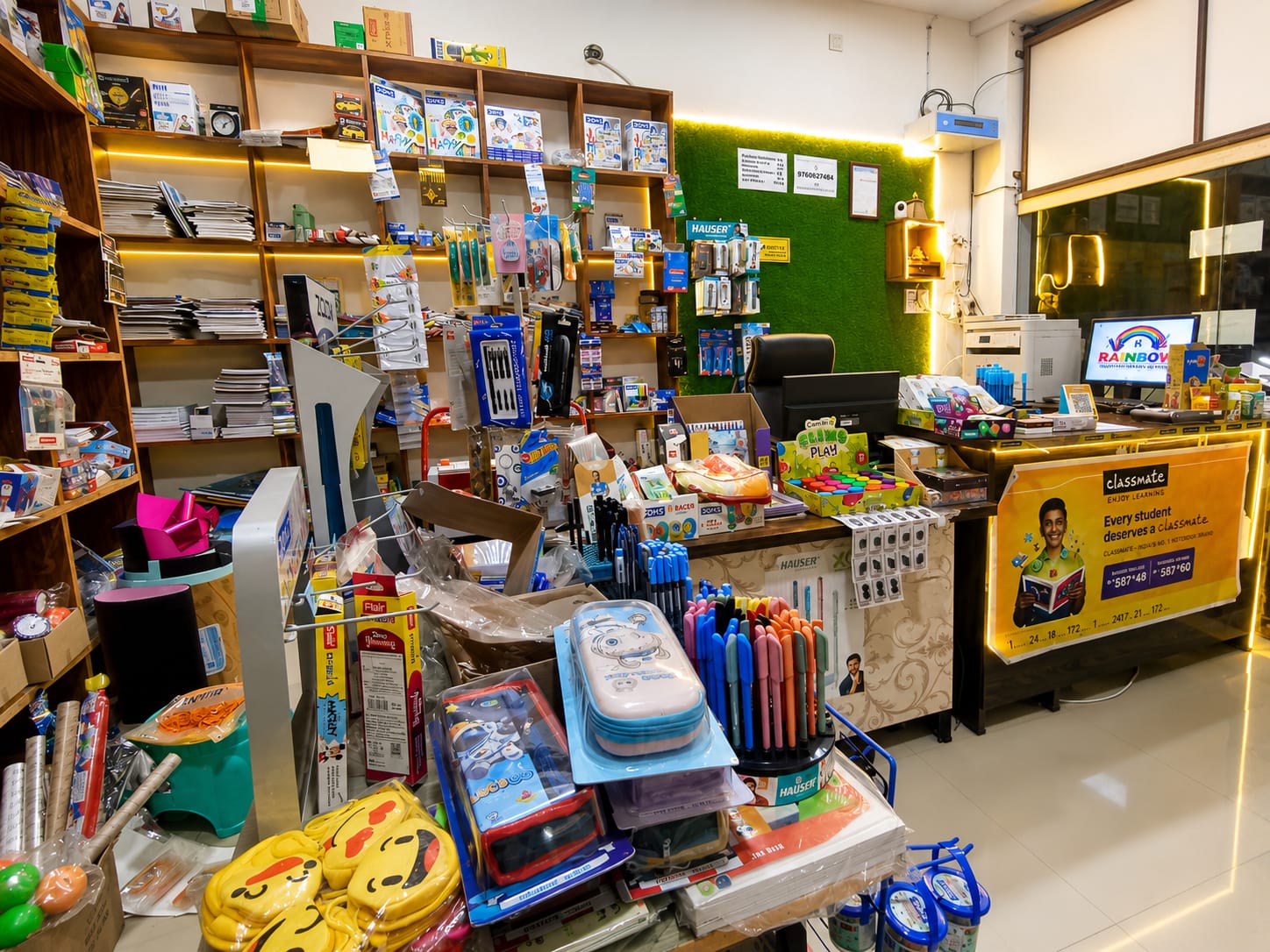 Interior of Rainbow Stationery